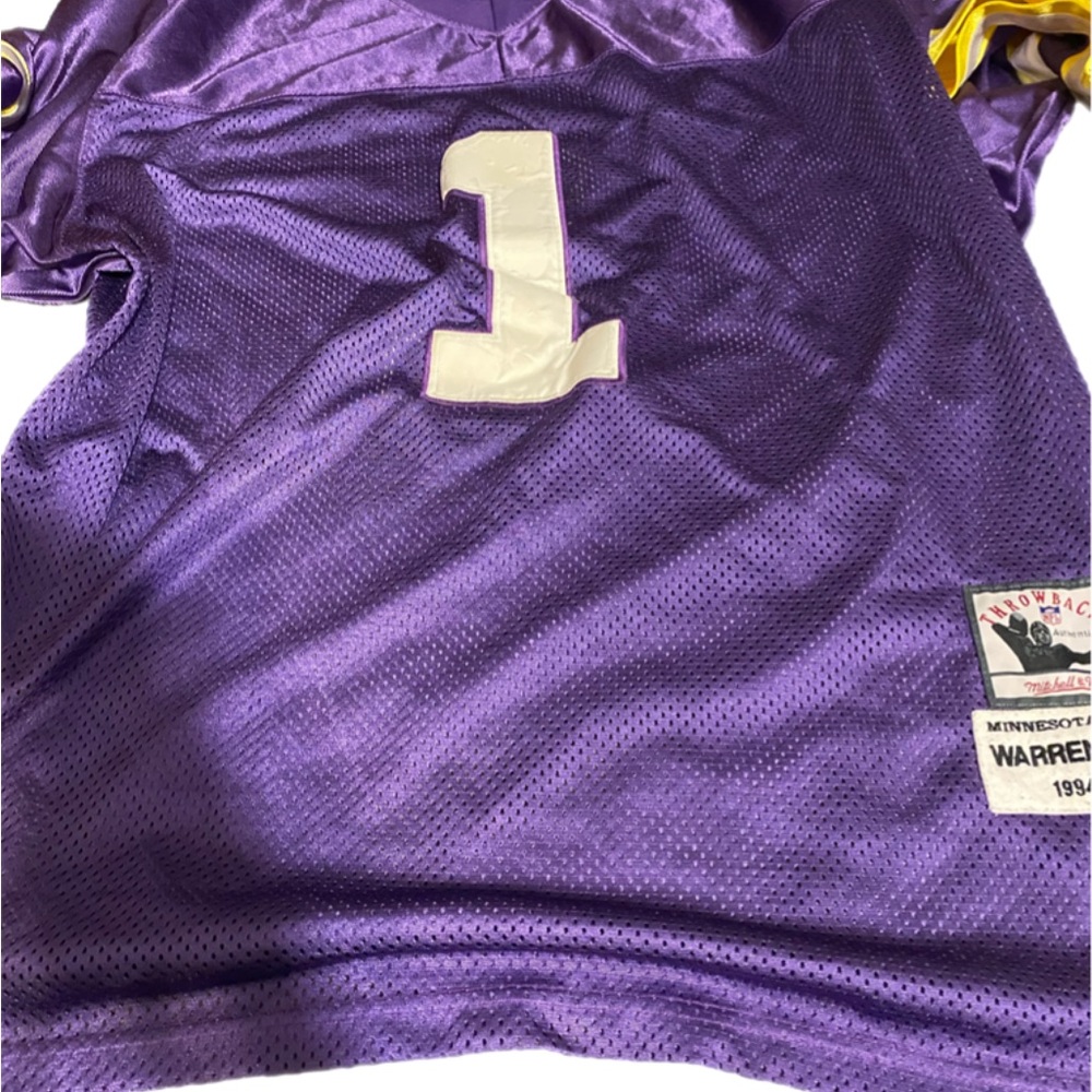 Mitchell & Ness Purple Throwback Football Jersey